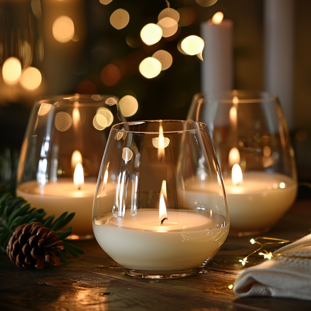 "Handmade Stemware Glass Candles: Elevate Your Home Decor with Unique Elegance" - Head Art Works LLC