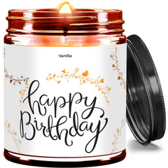 Happy Birthday Candles, Happy Birthday Gifts for Women Friendship, Unique Best Friend Happy Birthday Candles Gifts for Women Mom, Soy Wax Non Toxic Candle and Aromatherapy Candles - Head Art Works