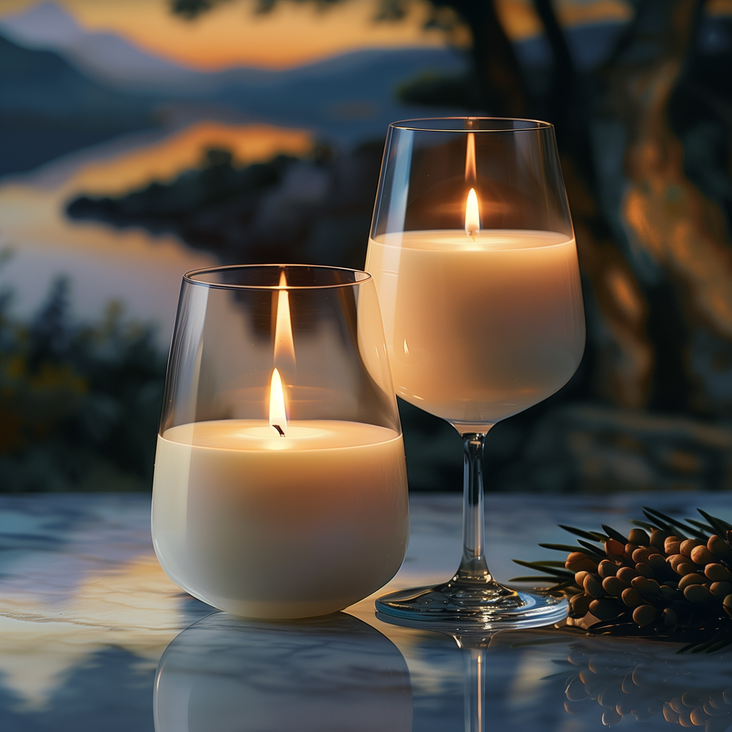 "Handmade Stemware Glass Candles: Elevate Your Home Decor with Unique Elegance" - Head Art Works LLC
