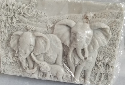 Natural Shea Butter Elephant Design Soap with Lavender Essential Oil